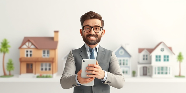 Un hombre de negocios con un portafolio de propiedades inmobiliarias, incluyendo viviendas y locales comerciales, gestionados a través de una sociedad.