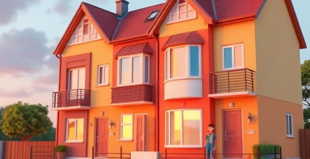 Edificio de viviendas sociales con personas jóvenes y vulnerables recibiendo ayuda para pagar el alquiler