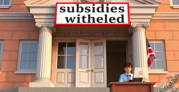 Una imagen de un edificio de gobierno con un letrero que dice 