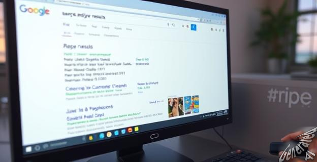 Una imagen de una pantalla de computadora mostrando resultados de búsqueda de Google con elementos visuales adicionales como carousels e imágenes