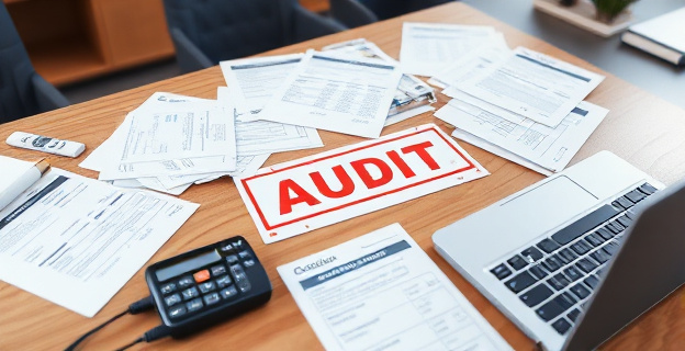 Una sala llena de documentos y facturas con un sello de 