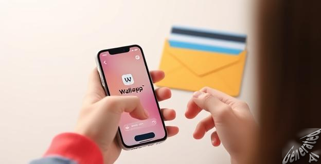 Una imagen de una persona usando un smartphone con la app de Wallapop, con una tarjeta de crédito y un sobre de dinero en el fondo, simbolizando la venta de la empresa.