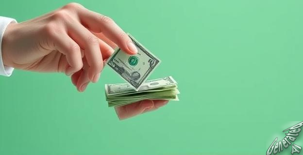 Una persona introduce dinero en efectivo en una cuenta bancaria