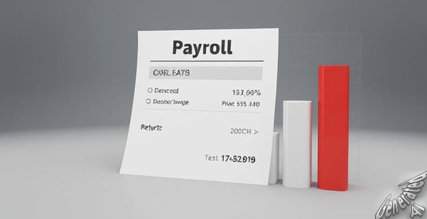 Imagen de una nómina con una cantidad deducida y un gráfico de barras mostrando el incremento gradual del porcentaje de deducción