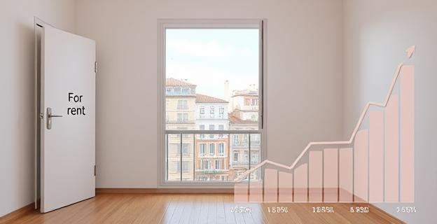 Una imagen de un piso vacío con un letrero de 