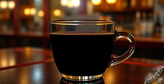 Una taza de café oscuro con azúcar en un bar español