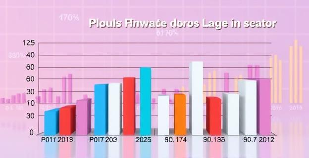 Gráfico comparativo de salarios entre sector público y privado en España con barras que representan la distribución salarial y un fondo con gráficos de crecimiento porcentual