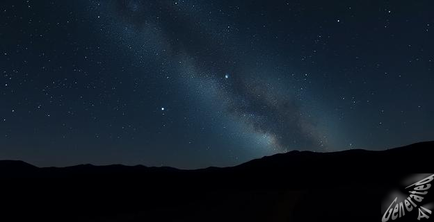 Una imagen nocturna de un cielo estrellado con una lluvia de meteoros visible, en un paisaje natural oscuro con pocas luces.