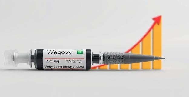 Imagen de una pluma precargada de inyección con una etiqueta que indica 