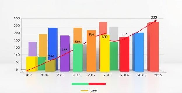 Gráfico mostrando la evolución del número de ocupados y parados en España entre 2018 y 2025 con un fondo de gráfico de barras y colores representativos de crecimiento y decrecimiento