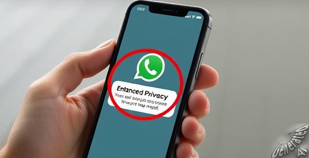 Una imagen de una persona sosteniendo un teléfono con la pantalla de WhatsApp abierta, con un círculo rojo alrededor de la opción 