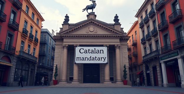 Una imagen conceptual de un ayuntamiento con un letrero que dice 