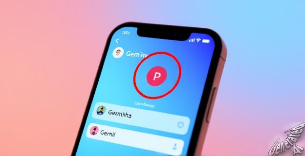 Una pantalla de teléfono mostrando la aplicación Gemini con una conversación en curso y un objeto resaltado en la pantalla mediante un círculo rojo.