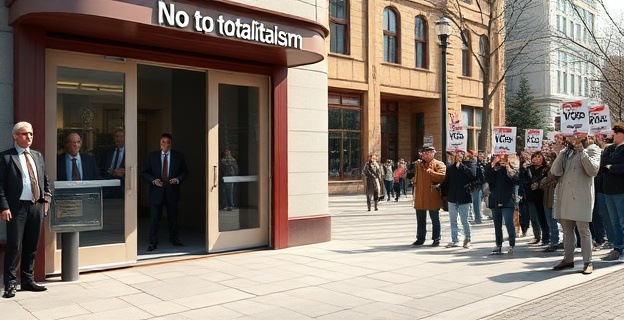 Una universidad con un cartel de 