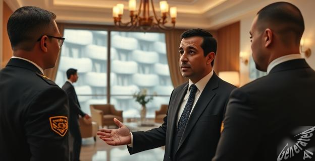 Imagen de Pedro Sánchez discutiendo con escoltas en un hotel de lujo en Andorra