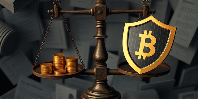 Una balanza antigua y oxidada, con una balanza inclinada hacia un montón de monedas de oro en un lado y un escudo de fútbol en el otro. El fondo es un laberinto de documentos fiscales y contratos con letras ilegibles. Estilo pictórico realista con tonos oscuros y sombríos.