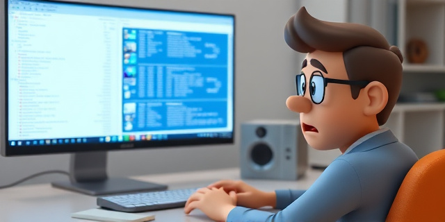 Una imagen de una persona sentada frente a una computadora, con una expresión de sorpresa y preocupación en su rostro, mientras una pantalla de computadora muestra una cantidad de información personal y datos sensibles.