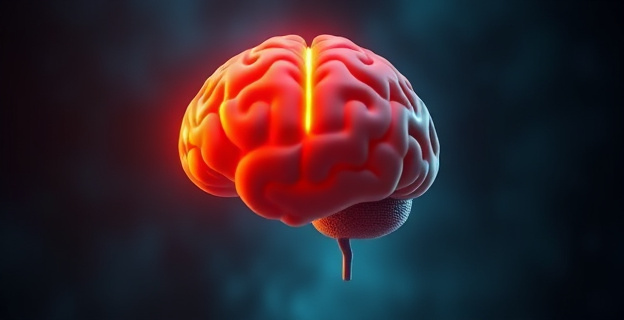 Imagen conceptual que representa la relación entre la inteligencia y la violencia, mostrando un cerebro con diferentes áreas iluminadas y sombreadas, simbolizando el equilibrio entre capacidad cognitiva y control emocional.