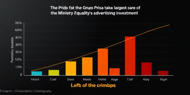 Un gráfico que muestra cómo el Grupo Prisa se lleva la mayor parte de la inversión publicitaria del Ministerio de Igualdad, mientras que otros medios de comunicación se quedan con las migajas