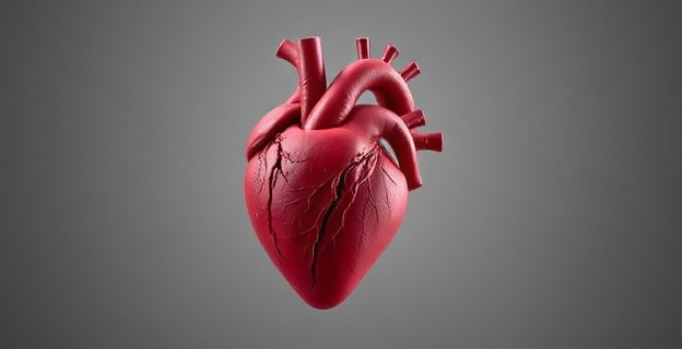 Imagen de un corazón humano con una sombra o aura que representa el estrés y el envejecimiento, sobre un fondo gris que simboliza la incertidumbre financiera.