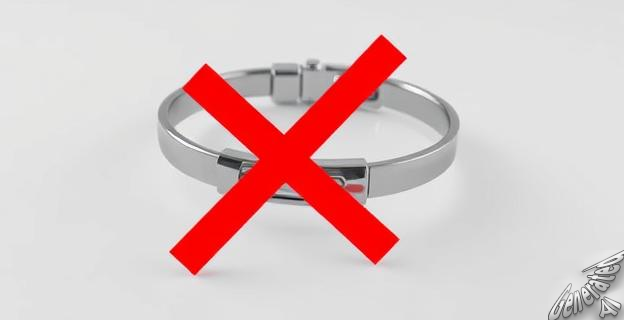 Una imagen de una pulsera antimaltrato con una 