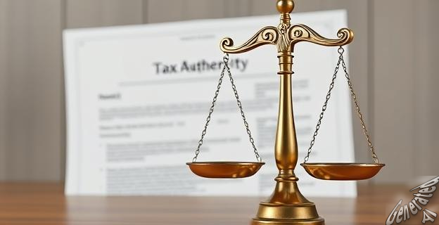 Imagen de una balanza de justicia con un documento de Hacienda al fondo, representando la limitación de las reclamaciones de la Agencia Tributaria por el Tribunal Supremo