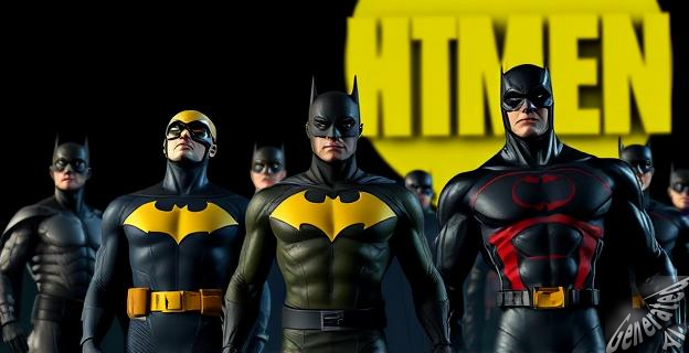 Una imagen de la serie de televisión Watchmen con un fondo oscuro y figuras de superhéroes en primer plano