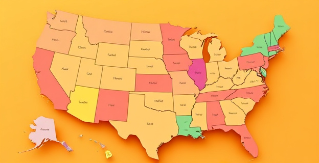 Un mapa de Estados Unidos con estados coloreados según su nivel de asequibilidad y calidad de vida para jubilados