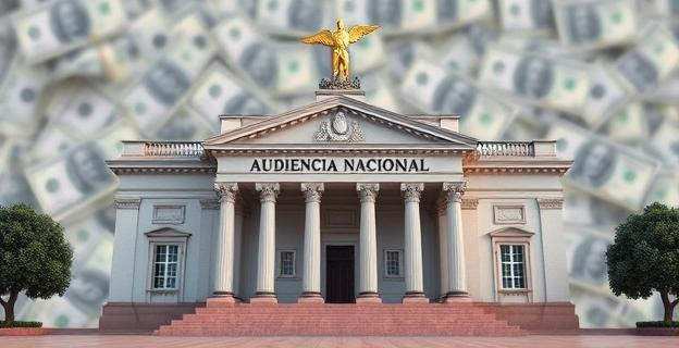 Edificio de la Audiencia Nacional con un fondo de corrupción y dinero