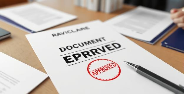 Imagen de un documento oficial de la Unión Europea con un sello de 