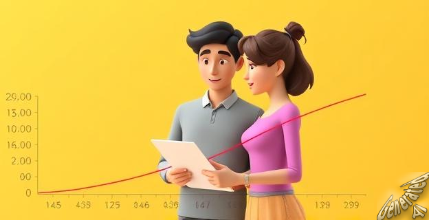 Ilustración de una pareja joven conversando mientras miran una gráfica que muestra el número de parejas sexuales a lo largo del tiempo