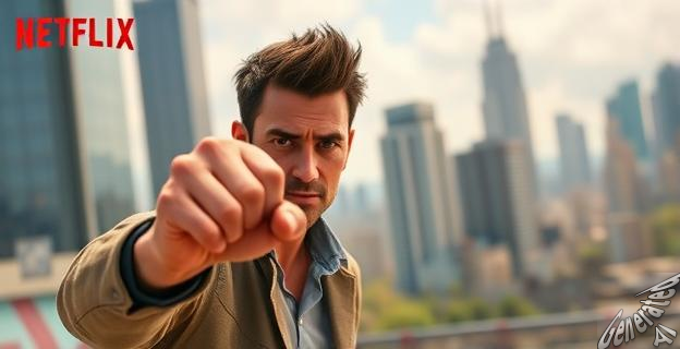 Imagen de Luis Zahera en una escena de acción de la película 