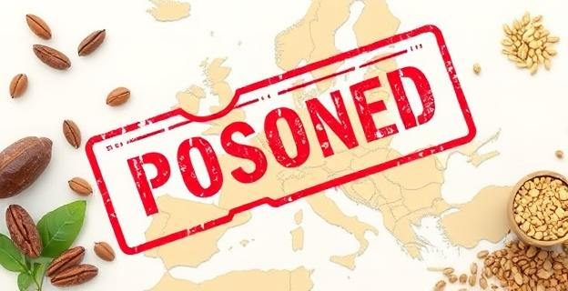 Imagen de un mapa de Europa con un sello de 