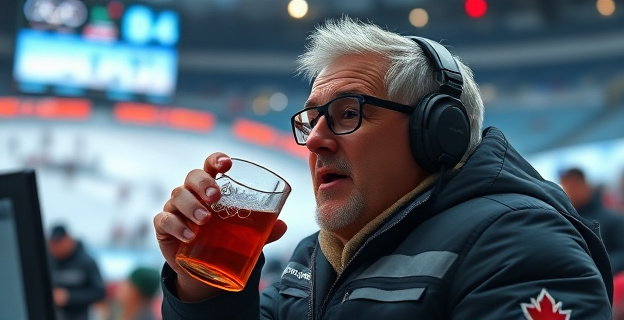 Una periodista con visible estado de embriaguez durante una conexión en directo en los Juegos Olímpicos de Invierno, con una mezcla de bromas e incredulidad en el ambiente