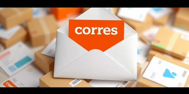 Una imagen de un sobre con el logotipo de Correos y un fondo de paquetes y cartas, simbolizando la transición de la empresa hacia un nuevo modelo de negocio.