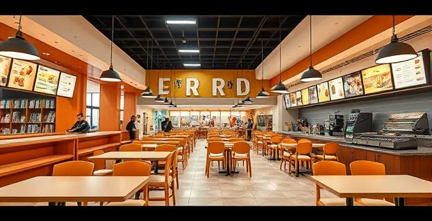 Cafeterías universitarias con menús de comida halal en un campus