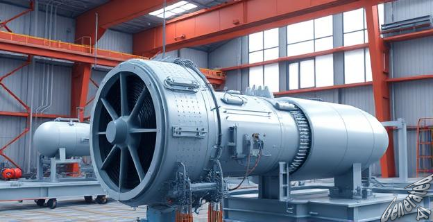 Ilustración de un motor de barco propulsado por amoníaco en un astillero japonés, con una gran reducción en emisiones de gases de efecto invernadero.