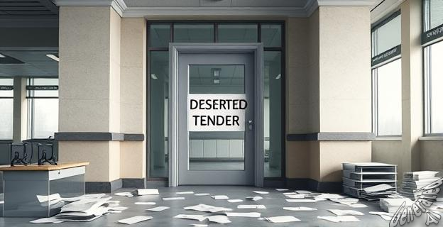 Una imagen de un edificio de oficinas vacío con un letrero de 