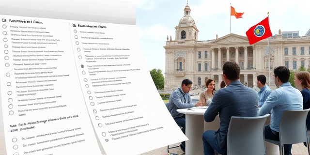 Una imagen de un examen con preguntas y respuestas, con un patrón sospechoso en la elaboración del mismo. Un grupo de personas reunidas en una mesa, discutiendo y gesticulando. Un Ayuntamiento en el fondo, con una bandera del PSOE ondeando.