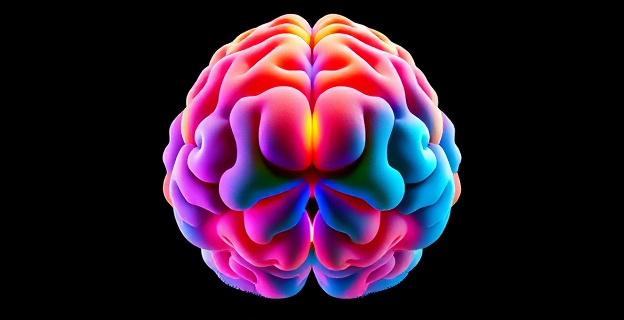 Imagen de una resonancia magnética cerebral destacando el lóbulo frontal con colores diferenciados para representar las distintas regiones cerebrales