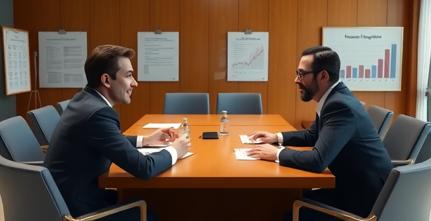 Imagen de Oriol Junqueras y Pedro Sánchez en una reunión tensa en La Moncloa, con un fondo de documentos y gráficos relacionados con la financiación autonómica