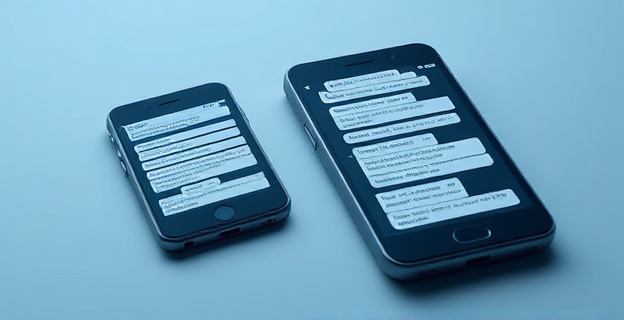 Un teléfono móvil vacío y otro lleno de mensajes en una investigación por corrupción