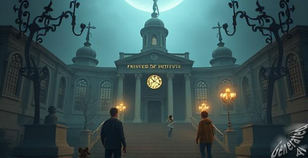 Una imagen de un instituto siniestro con niños con poderes psíquicos