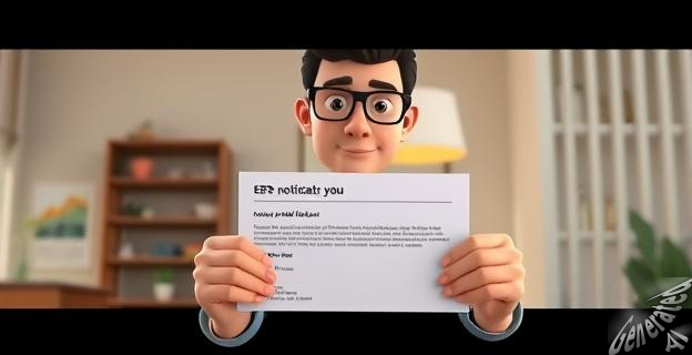 Una persona recibe una notificación del SEPE en su casa, con un fondo de una oficina de empleo.