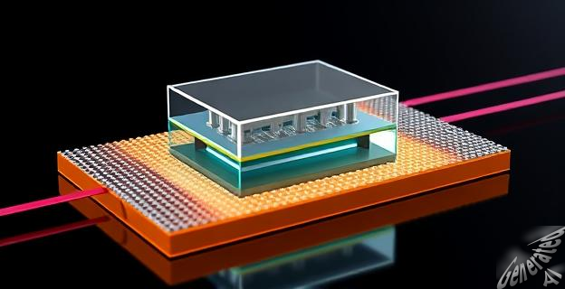 Ilustración de un dispositivo experimental con sensores ultrarrápidos detectando electrones individuales en un entorno de ultra-alto vacío, con un esquema de doble capa y membranas de grafeno.