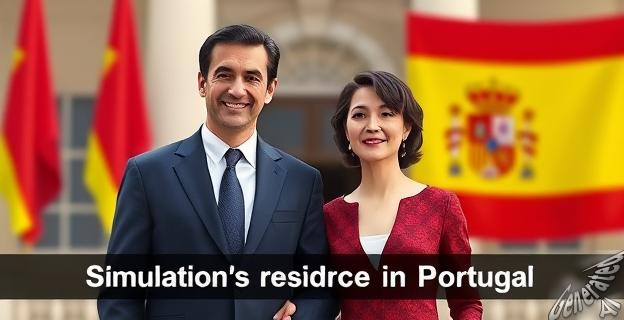 Imagen de David Sánchez y su esposa Kaori Matsumoto en el Palacio de la Moncloa con un fondo de la bandera española y un titular que dice 