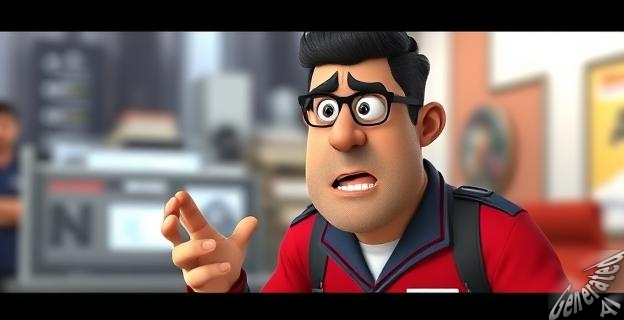 Un funcionario de Correos con una expresión de incredulidad mientras habla en un programa de televisión sobre el absentismo laboral en España.