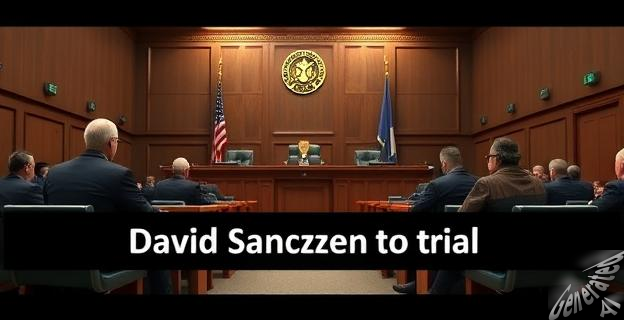 Imagen de un tribunal de justicia con jueces y abogados, con un titular que dice 