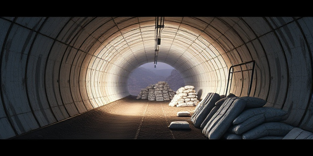 Una imagen de un túnel subterráneo que conecta Ceuta con Marruecos, con una gran cantidad de droga apilada en el fondo.