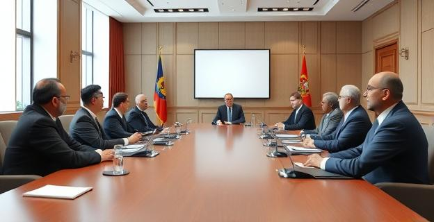 Reunión del Consejo de Política Fiscal y Financiera con representantes de comunidades autónomas y ministros de Hacienda en un entorno institucional serio